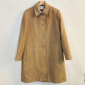 Gorgeous Italian Saxton Hall Camel Wool Hair Peacoat | Tan Trench coat | 14 | L